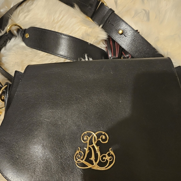 Ralph Lauren Black Leather Crossbody Bag - Picture 10 of 11